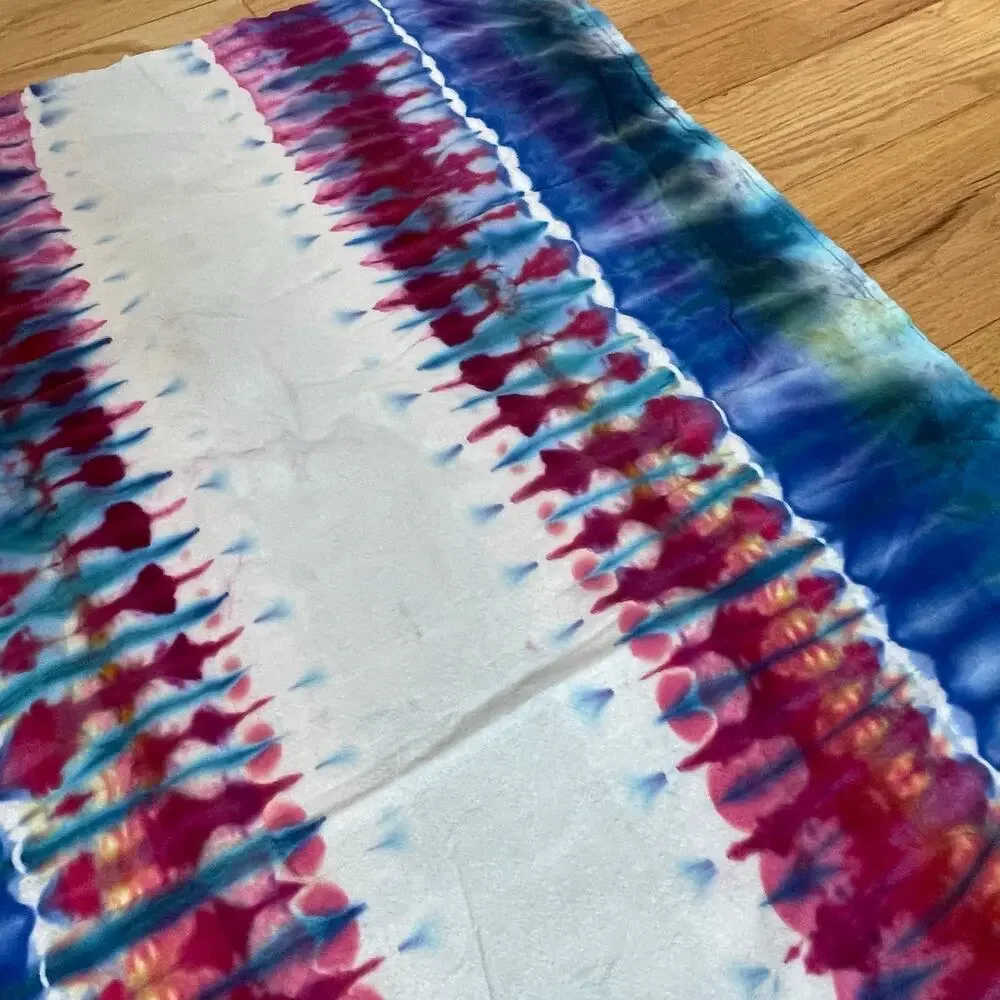 Hand tie dyed trans pride tapestry flag 32x52 inches LGBTQIA